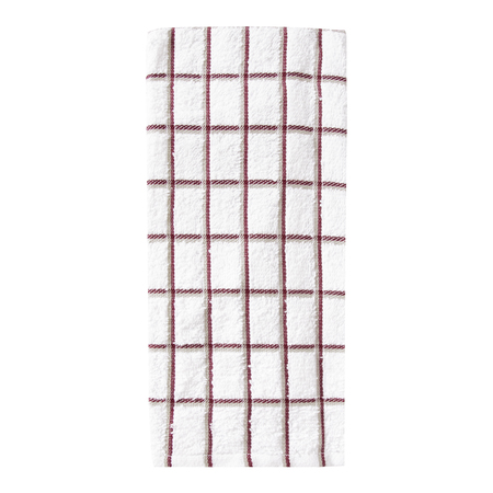 RITZ Café Check Kitchen Towel White Ground/Brick/Putty Check 9850127